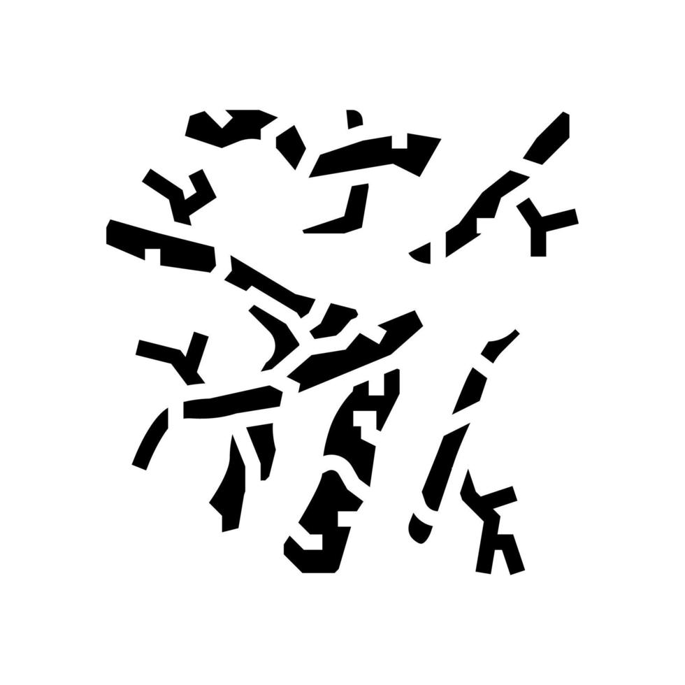 plante racine glyphe icône illustration vectorielle vecteur