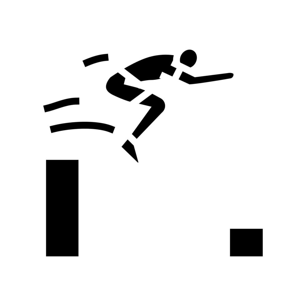 illustration vectorielle d'icône de glyphe de sport extrême de parkour vecteur