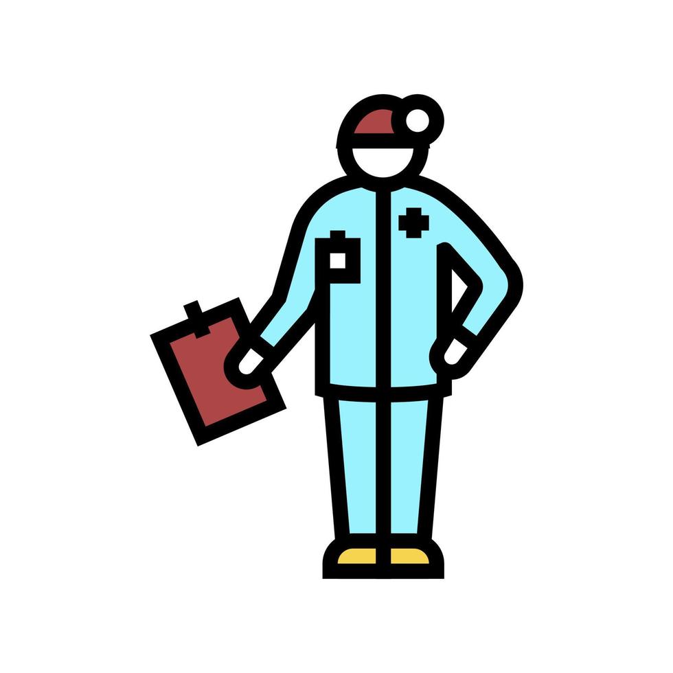 garçon habillé en médecin couleur icône illustration vectorielle vecteur