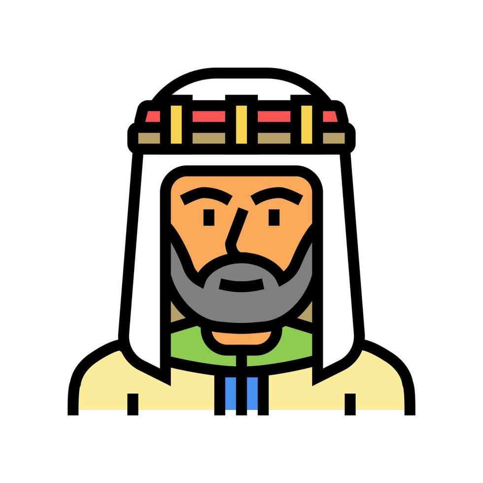 citoyen égyptien couleur icône illustration vectorielle vecteur
