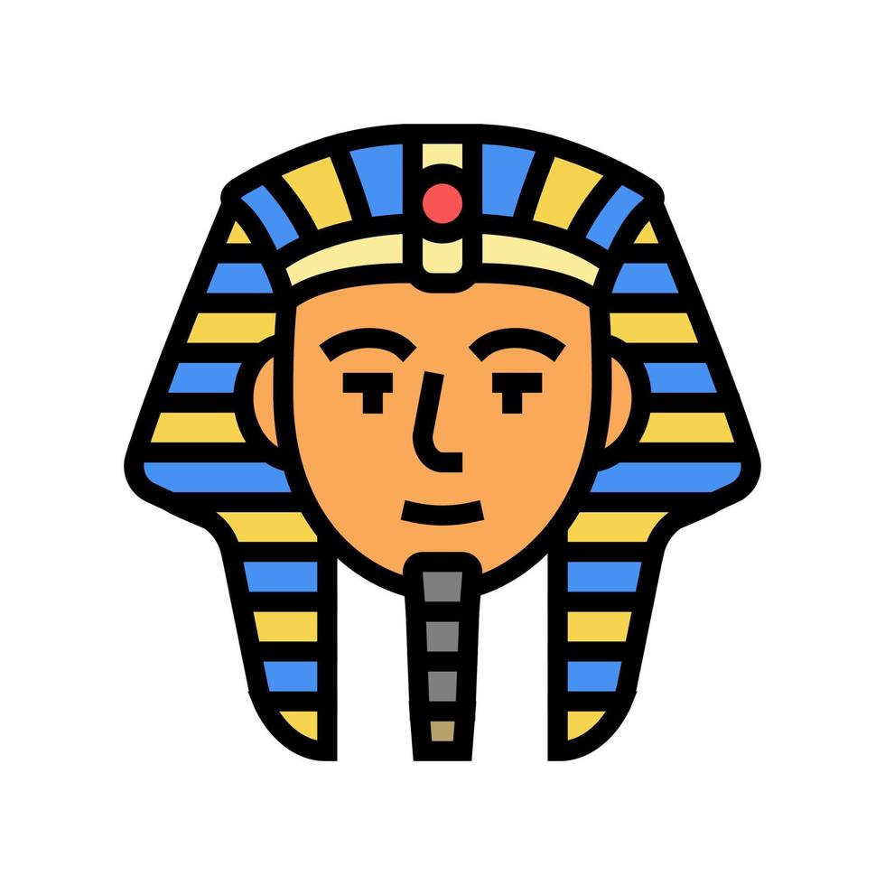 pharaon egypte couleur icône illustration vectorielle vecteur
