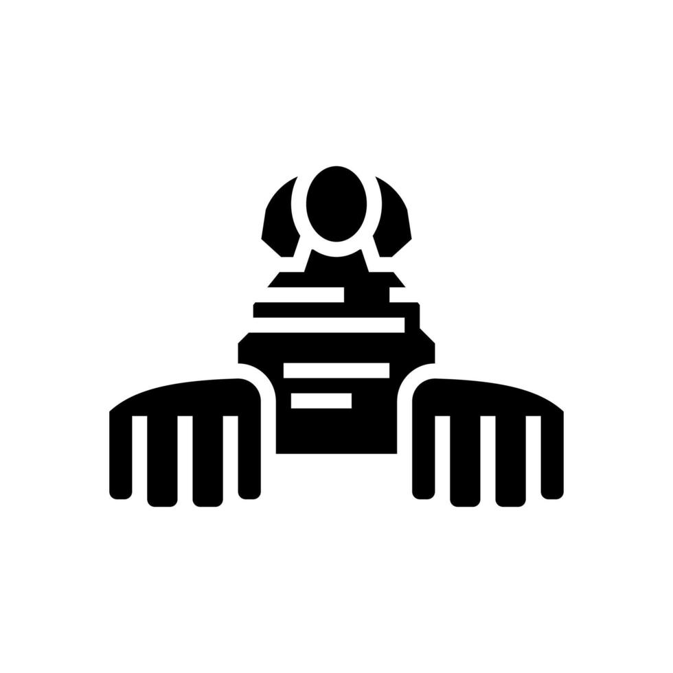 sphinx egypte monument glyphe icône illustration vectorielle vecteur