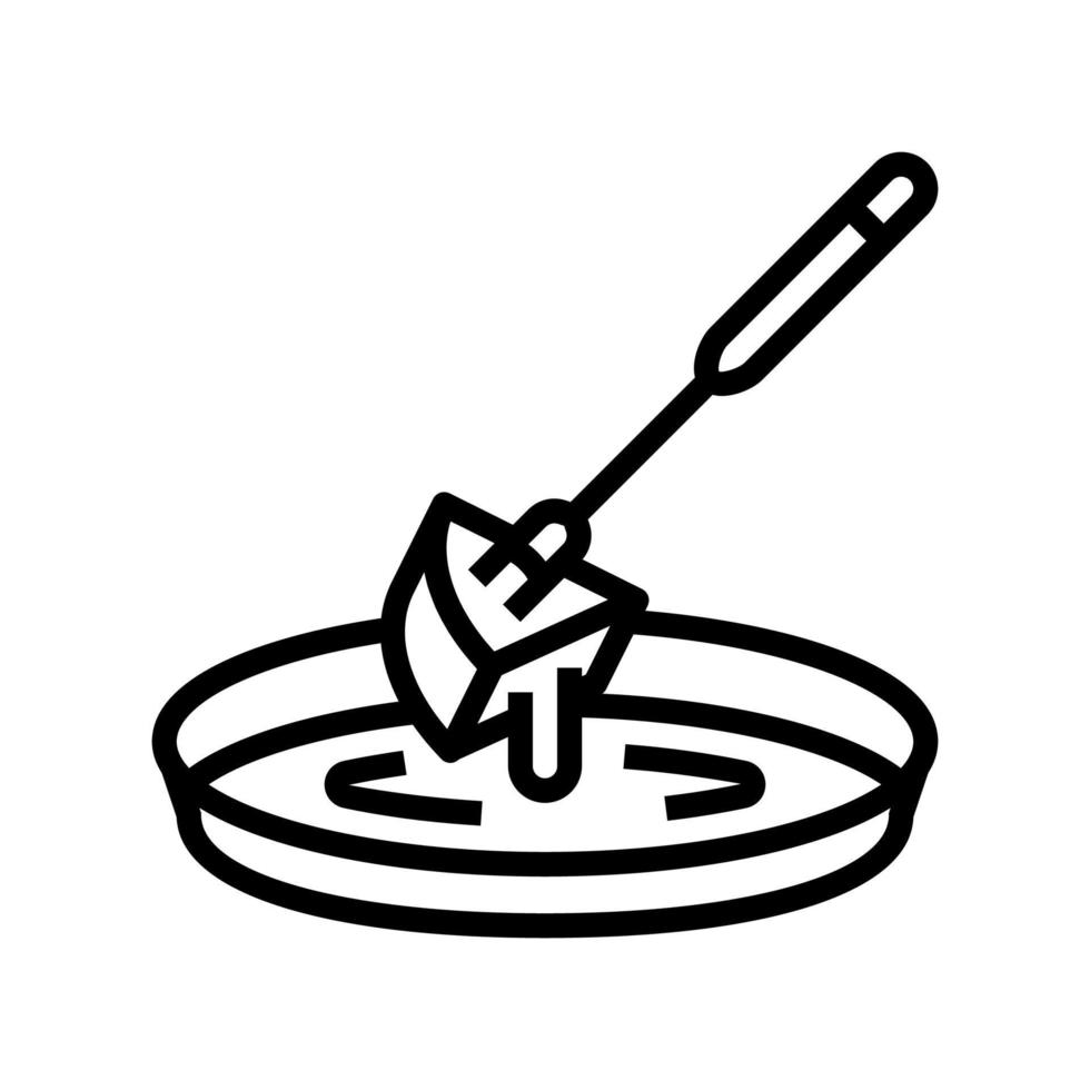 illustration vectorielle de l'icône de la ligne du fabricant de fondue au fromage vecteur