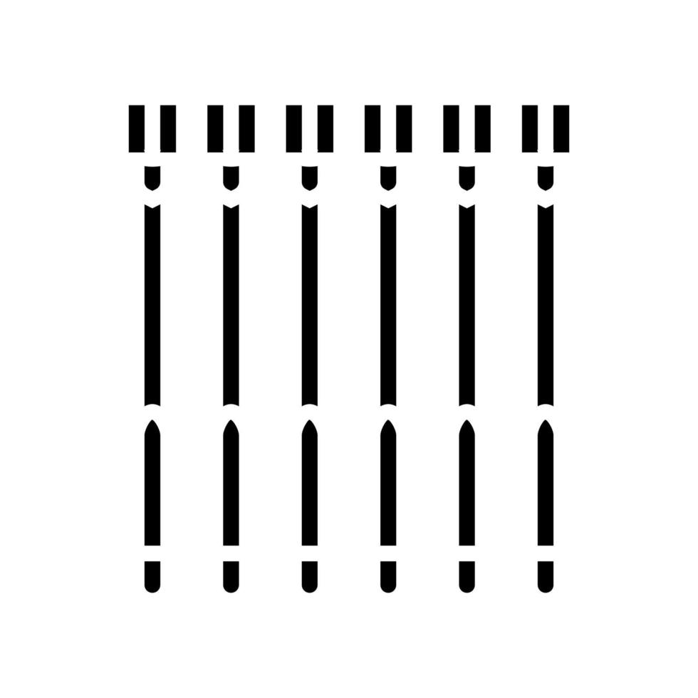 fourchettes fondue glyphe icône illustration vectorielle vecteur
