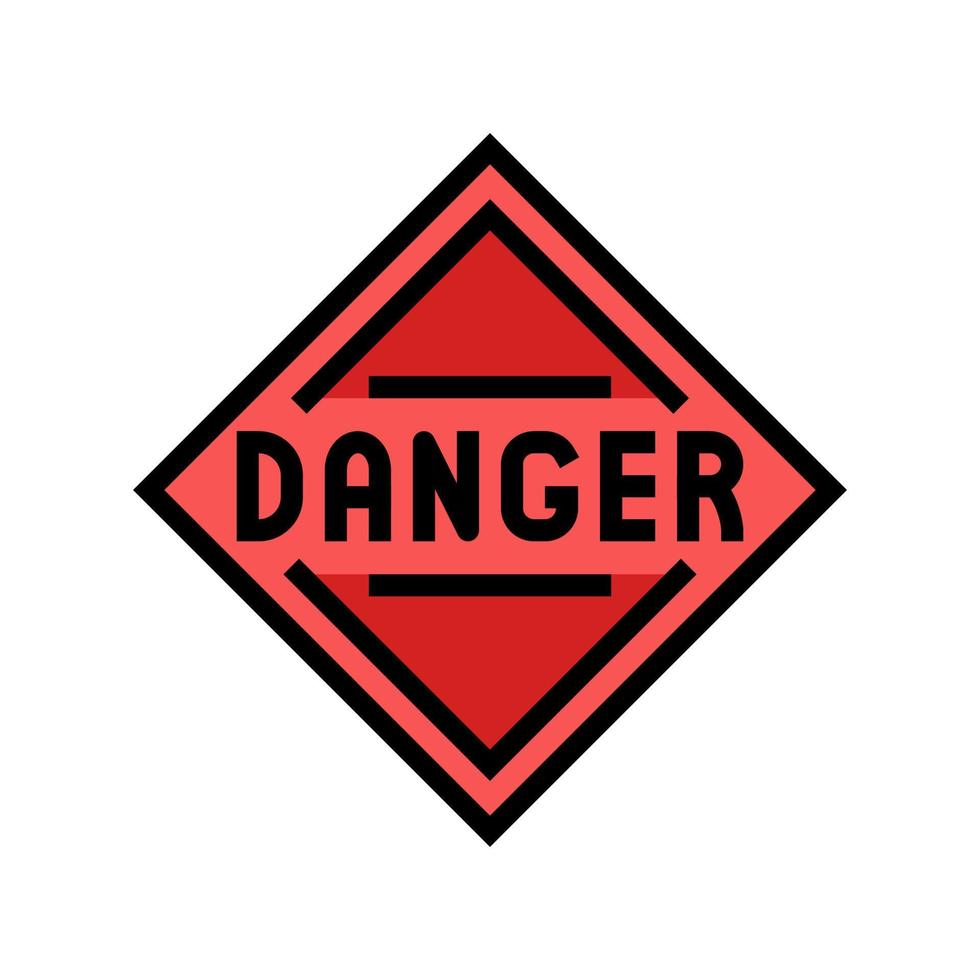 danger, signe, couleur, icône, vecteur, illustration vecteur