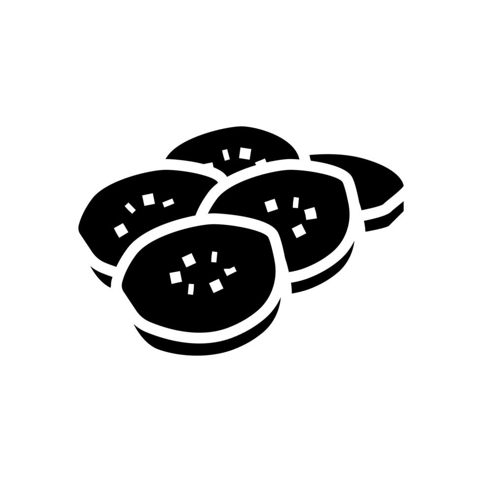 illustration vectorielle d'icône de glyphe de concombre haché vecteur