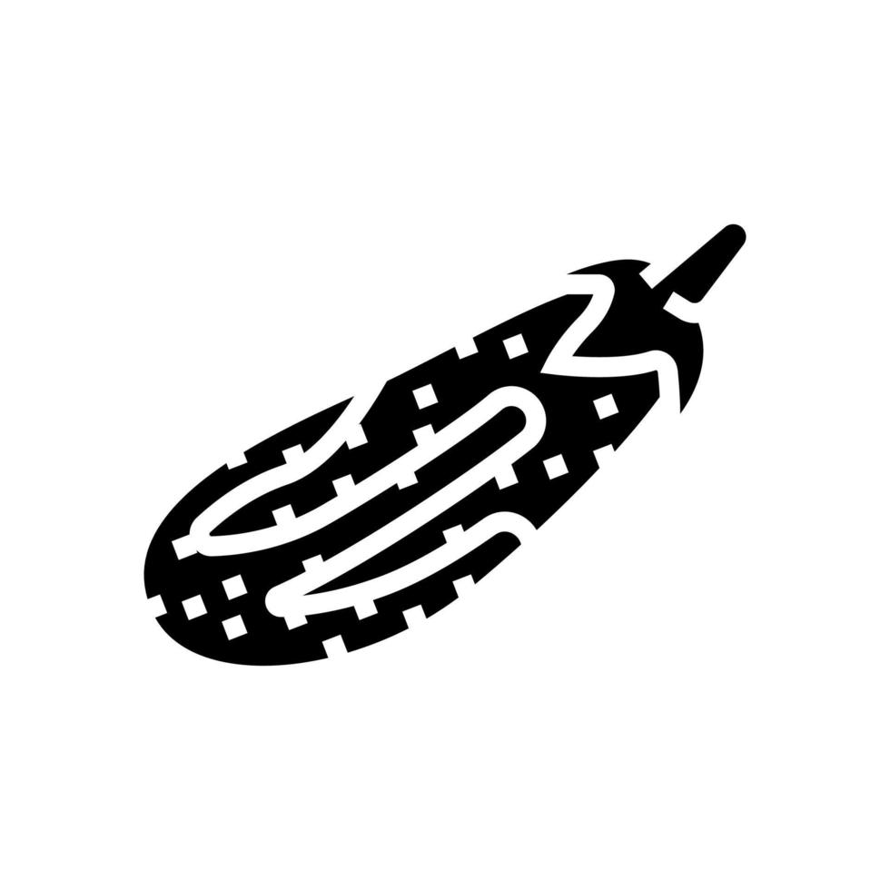 illustration vectorielle d'icône de glyphe d'aubergine graffiti vecteur