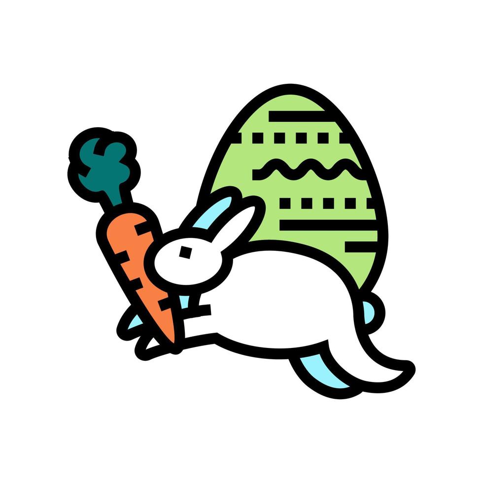 icône de couleur de vacances de pâques illustration vectorielle vecteur