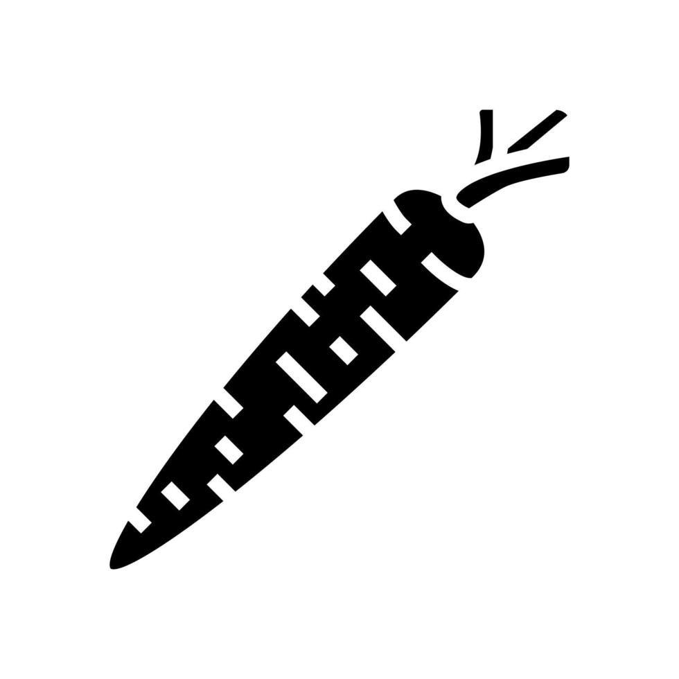 carotte légume glyphe icône illustration vectorielle vecteur