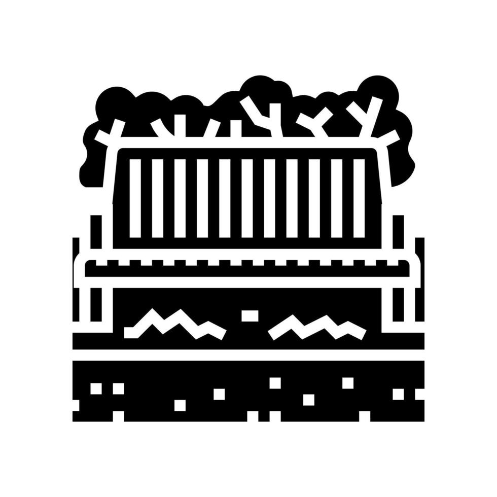 banc de parc glyphe icône illustration vectorielle vecteur