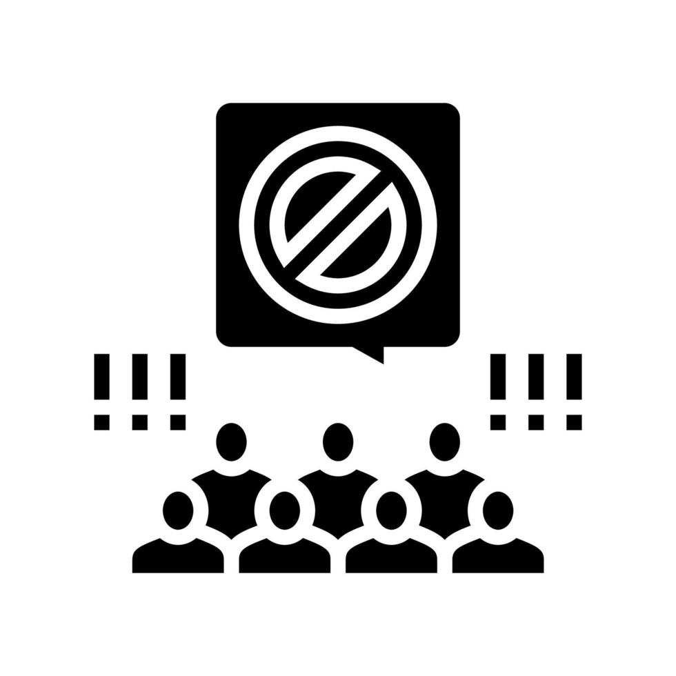 illustration vectorielle d'icône de glyphe de personnes de contrecoup vecteur