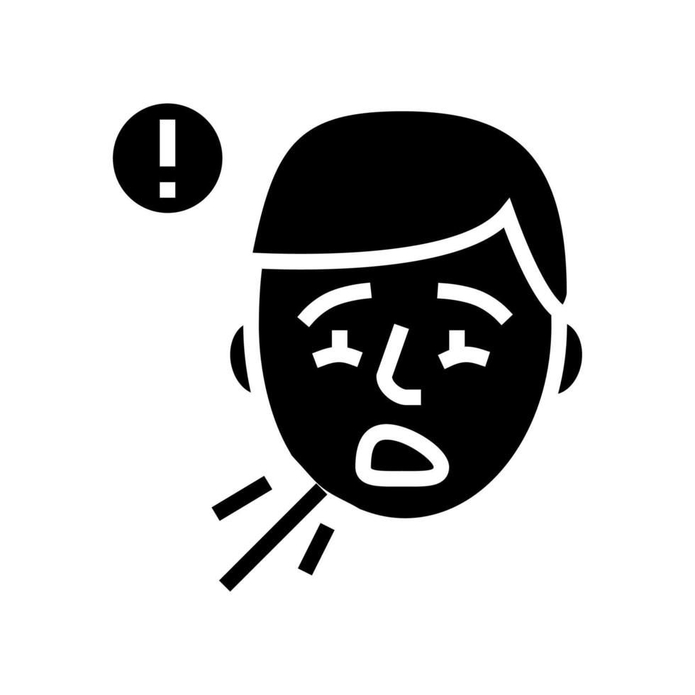 illustration vectorielle d'icône de glyphe de mésothéliome de perte de poids vecteur