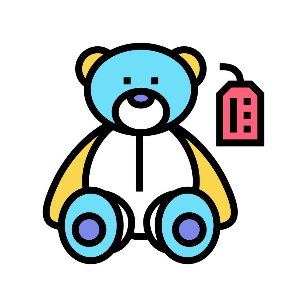 artisanat jouet ours couleur icône vecteur illustration isolé