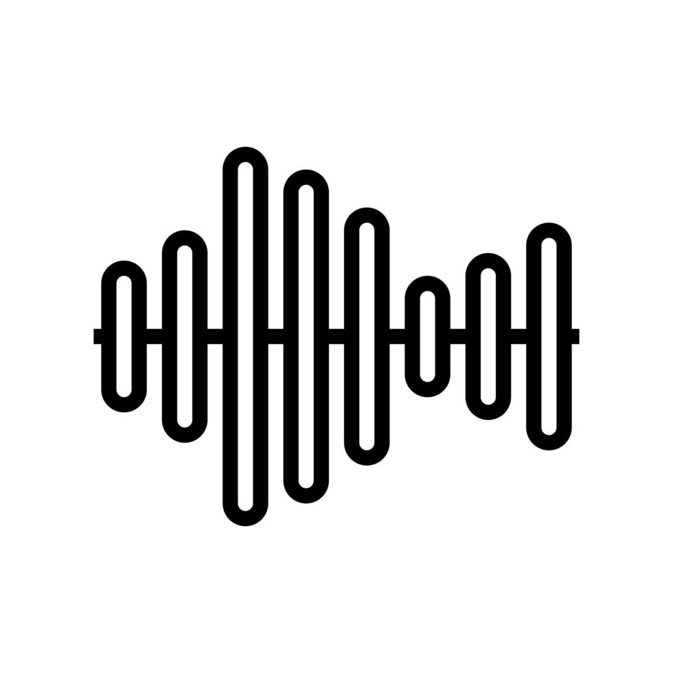 illustration vectorielle de l'icône de la ligne d'égaliseur sonore vecteur