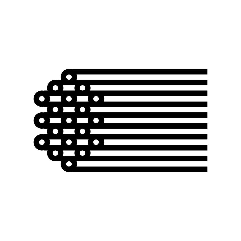 illustration vectorielle de l'icône de la ligne de pâtes spaghetti vecteur