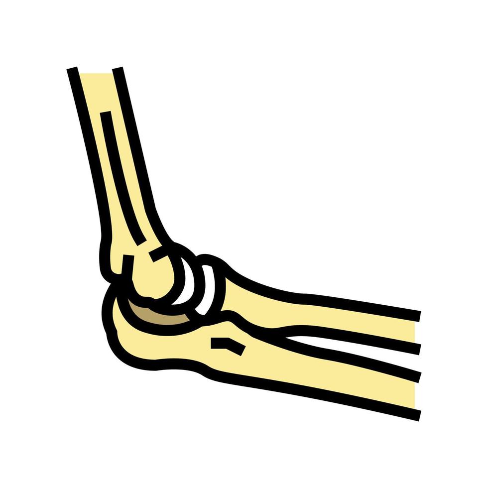 illustration vectorielle d'icône de couleur d'os de coude vecteur