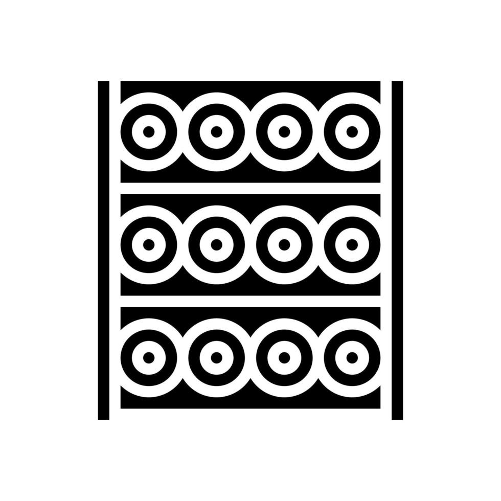 illustration vectorielle d'icône de glyphe de casier à vin vecteur