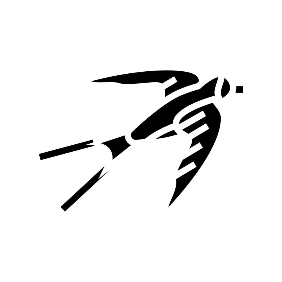 hirondelle oiseau glyphe icône illustration vectorielle vecteur