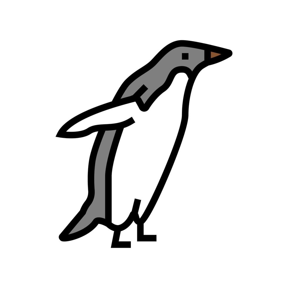 pingouin oiseau couleur icône illustration vectorielle vecteur