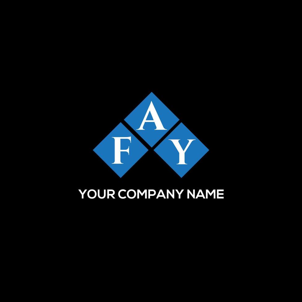 fay concept de logo de lettre initiales créatives. conception de lettre fay. création de logo de lettre fay sur fond noir. fay concept de logo de lettre initiales créatives. conception de lettre fay. vecteur