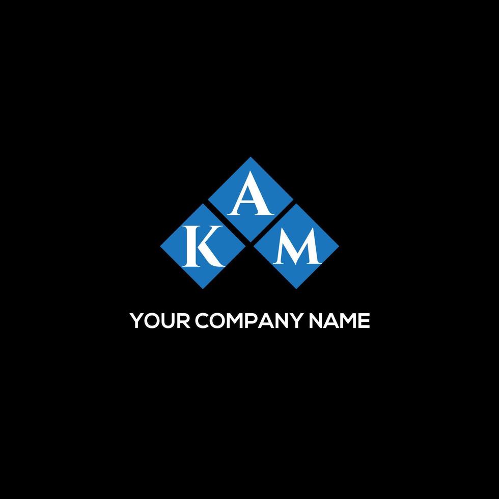 conception de lettre kam. création de logo de lettre kam sur fond noir. kam concept de logo de lettre initiales créatives. conception de lettre kam. création de logo de lettre kam sur fond noir. k vecteur