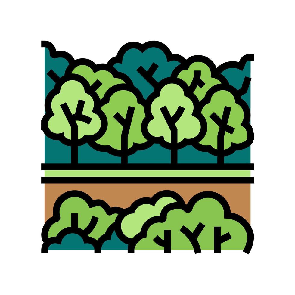 forêt parc couleur icône illustration vectorielle vecteur