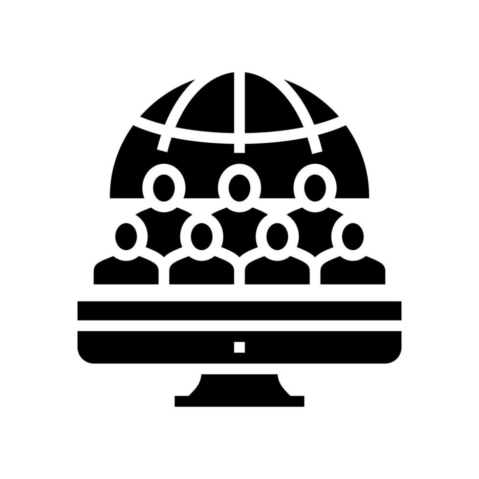 illustration vectorielle de l'icône de glyphe de réaction de la société vecteur