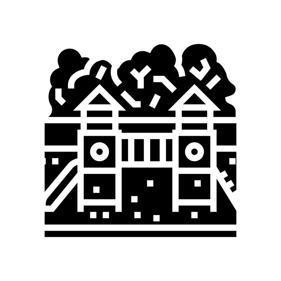 aire de jeux parc glyphe icône illustration vectorielle vecteur