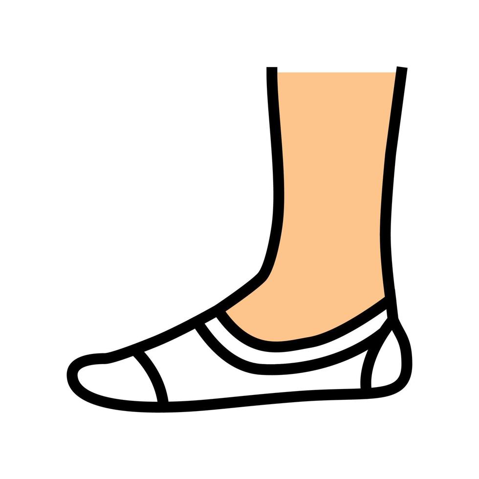 chaussette invisible couleur icône vecteur illustration isolée