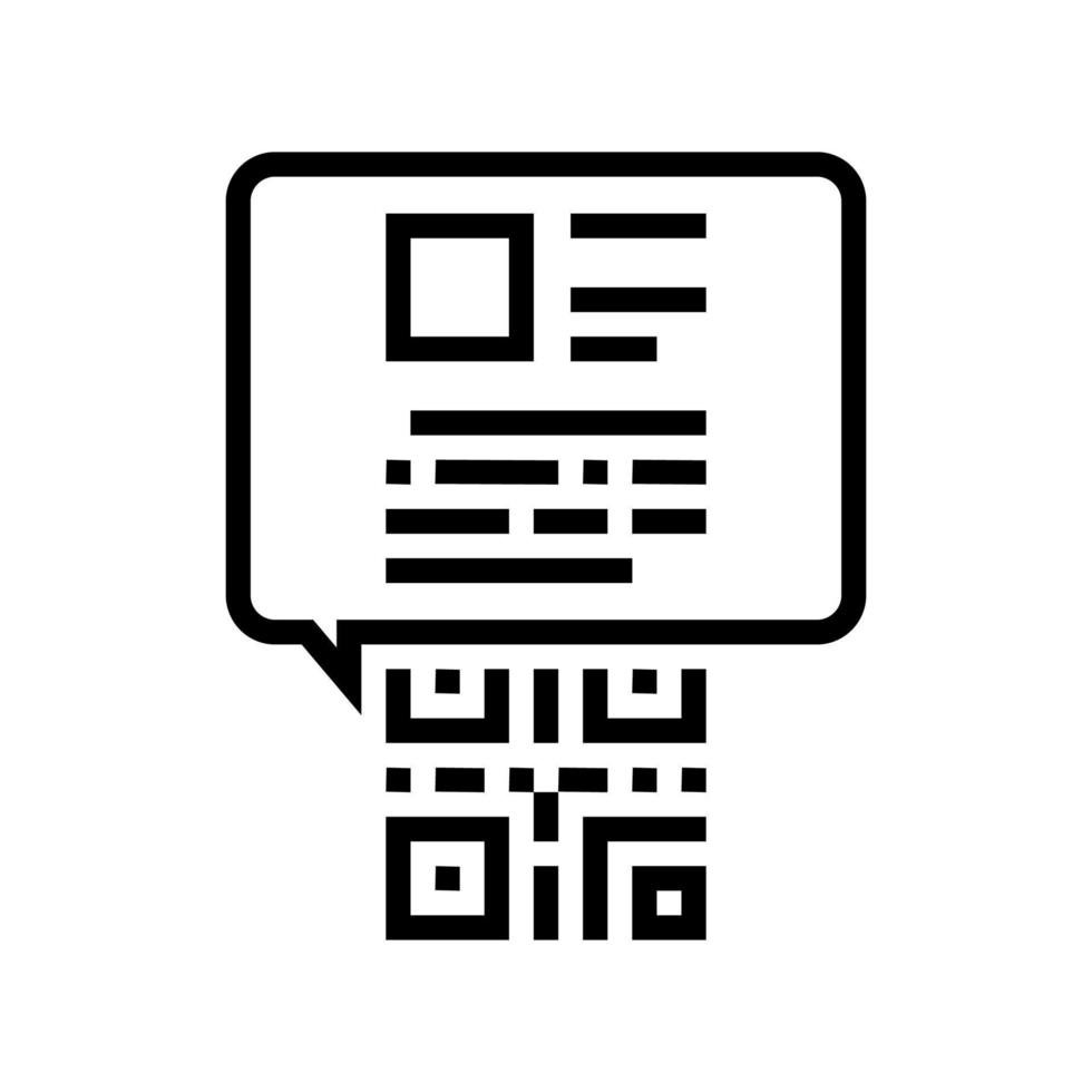 code qr pour trouver l'icône de la ligne de produits illustration vectorielle isolée vecteur