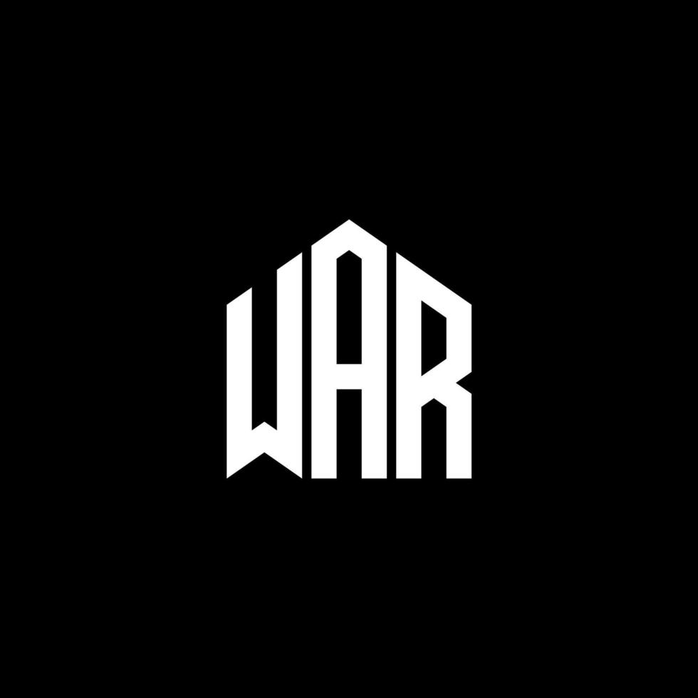 création de logo de lettre de guerre sur fond noir. concept de logo de lettre initiales créatives de guerre. conception de lettre de guerre. vecteur