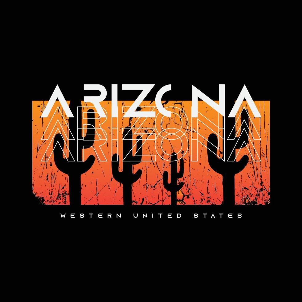 typographie d'illustration de l'arizona. parfait pour concevoir des t-shirts, des chemises, des sweats à capuche, des affiches, des imprimés vecteur