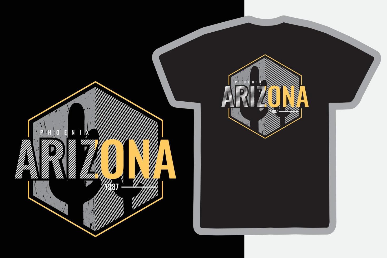 typographie d'illustration de l'arizona. parfait pour concevoir des t-shirts, des chemises, des sweats à capuche, des affiches, des imprimés vecteur