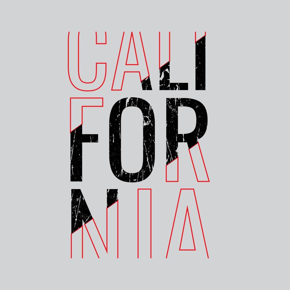 typographie d'illustration californienne. parfait pour la conception de t-shirt vecteur