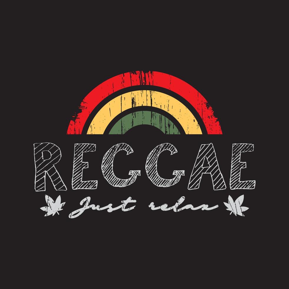 typographie d'illustration de reggae. parfait pour la conception de t-shirt vecteur