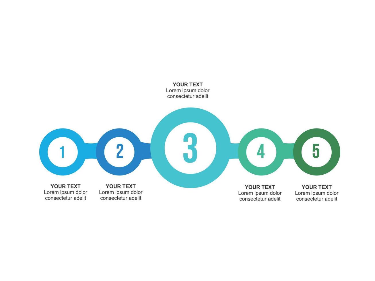 modèle de conception infographique d'illustration avec des nombres et 4 options ou étapes. peut être utilisé pour le processus, les présentations, la mise en page, la bannière, le graphique d'informations. vecteur