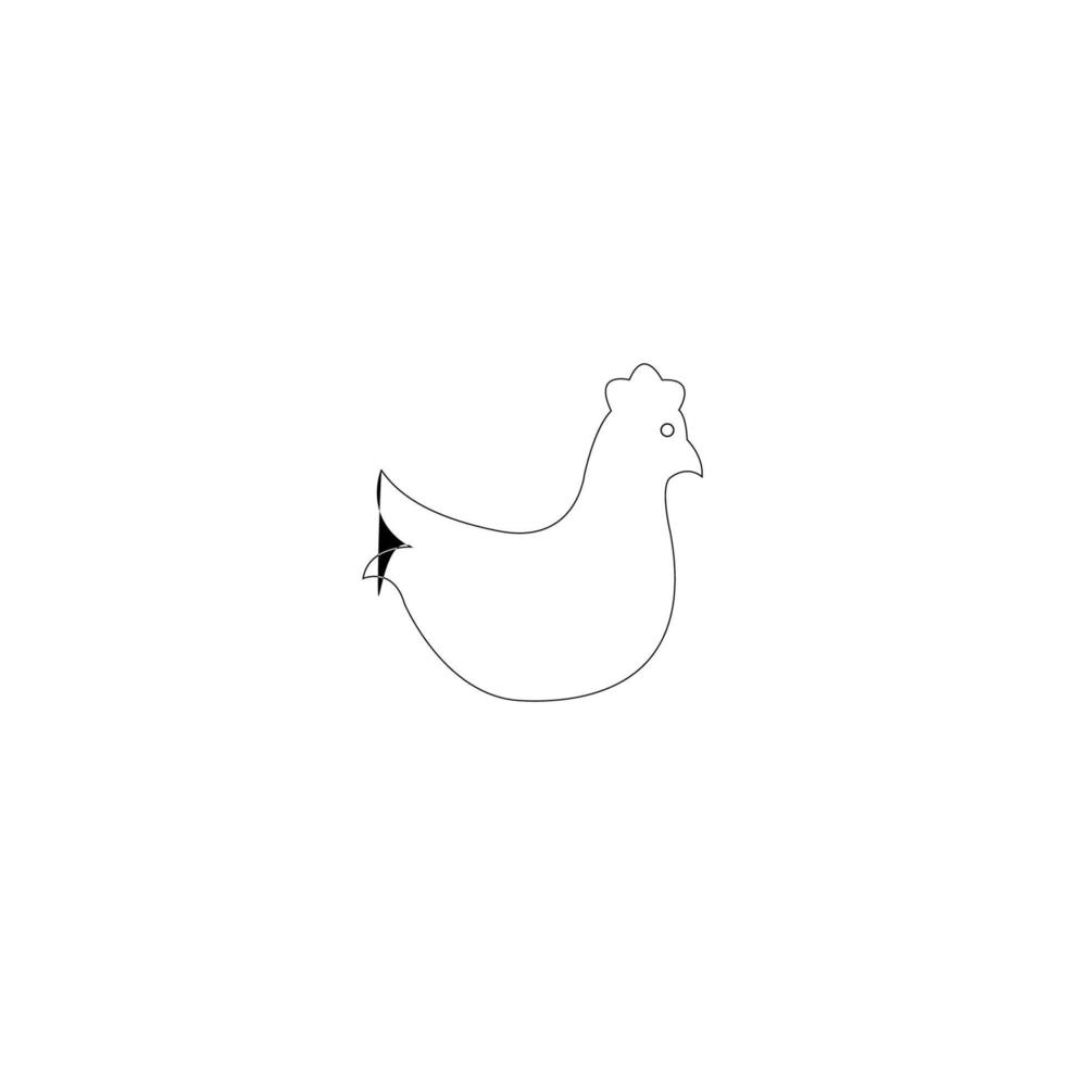 vecteur d'illustration d'icône de poulet