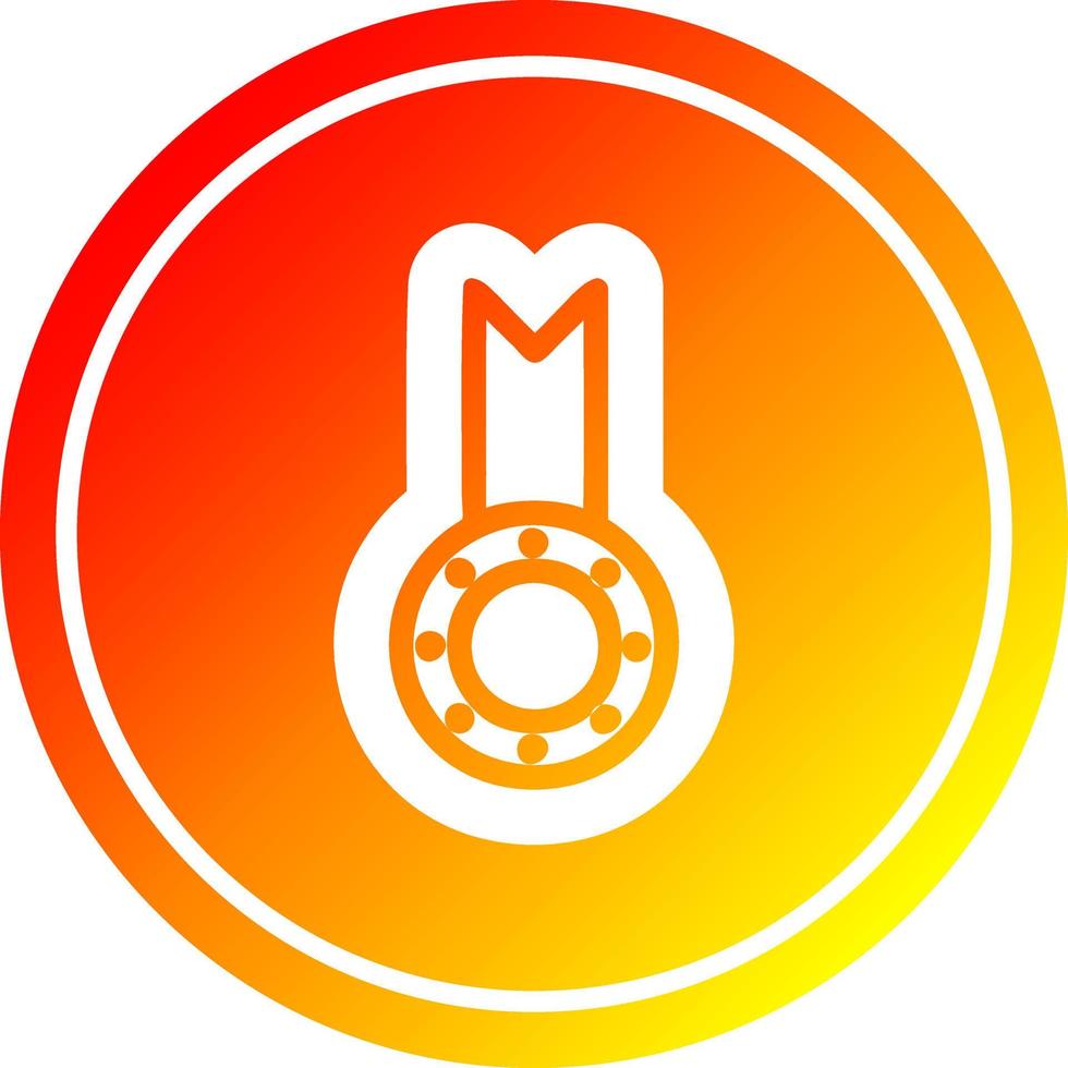 circulaire de remise des médailles dans le spectre de gradient chaud vecteur