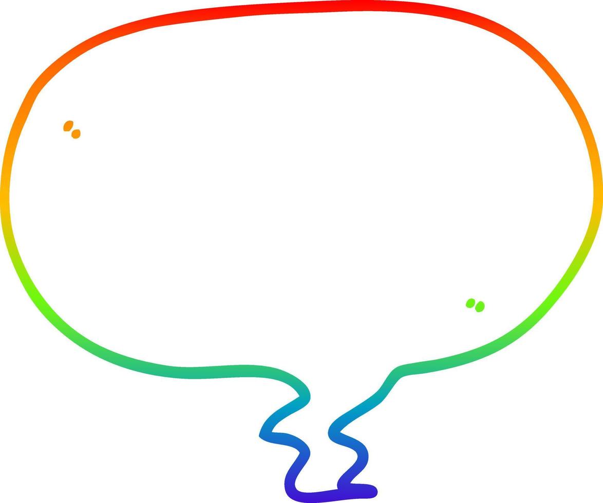 arc en ciel gradient ligne dessin dessin animé bulle de dialogue vecteur