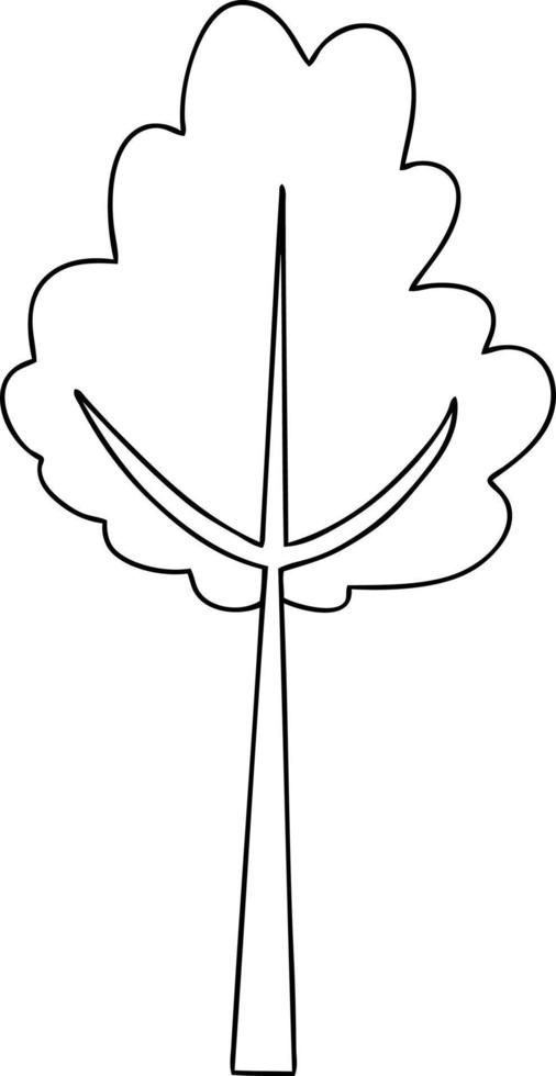 arbre de dessin animé dessin au trait excentrique vecteur