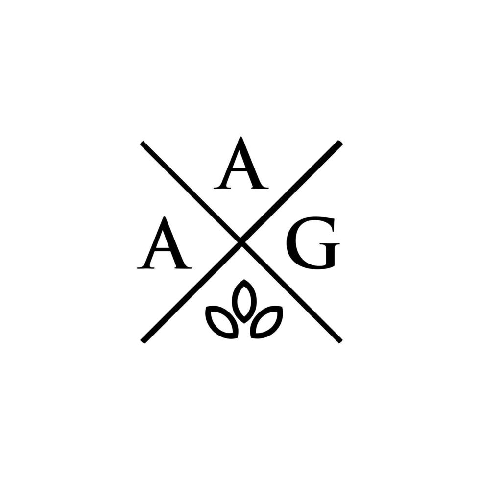 création de logo de lettre aag sur fond blanc. concept de logo de lettre initiales créatives aag. conception de lettre aag. vecteur