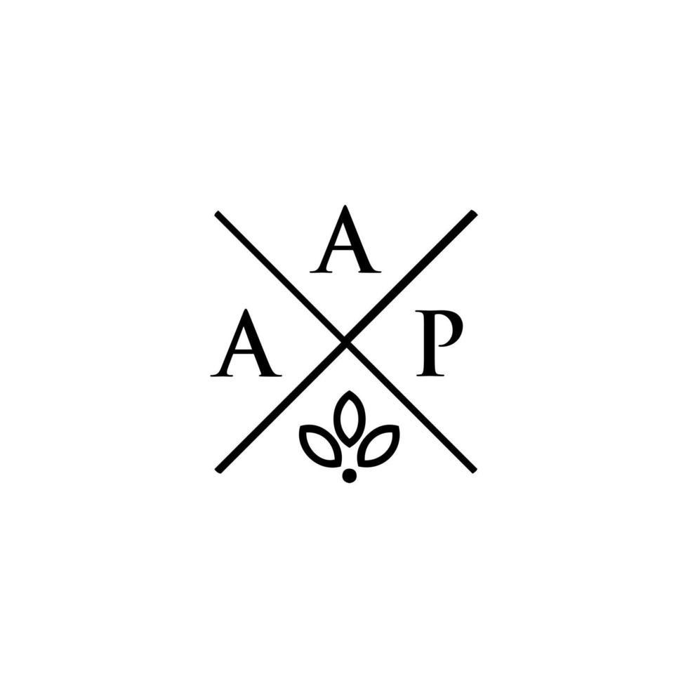 création de logo de lettre aap sur fond blanc. concept de logo de lettre initiales créatives aap. conception de lettre aap. vecteur