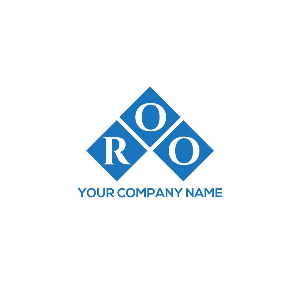 création de logo de lettre roo sur fond blanc. concept de logo de lettre initiales créatives roo. conception de lettre roo. vecteur