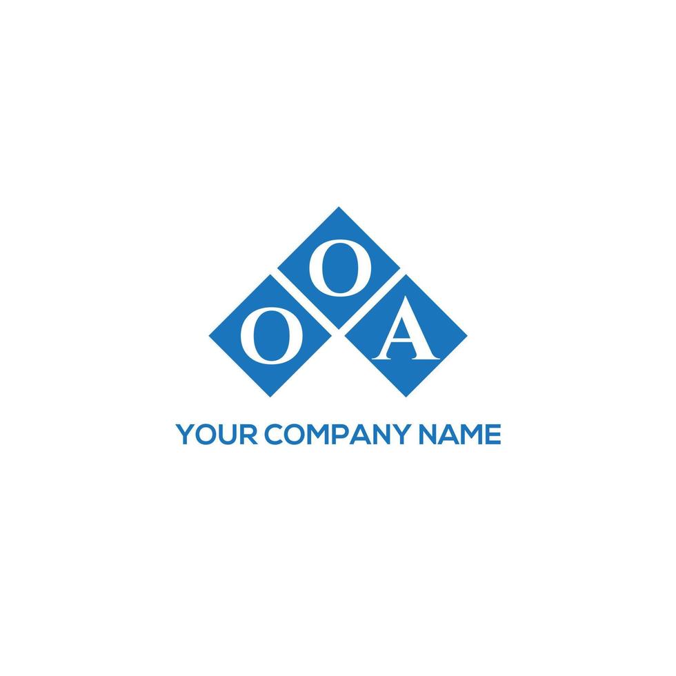création de logo de lettre ooa sur fond blanc. concept de logo de lettre initiales créatives ooa. conception de lettre ooa. vecteur