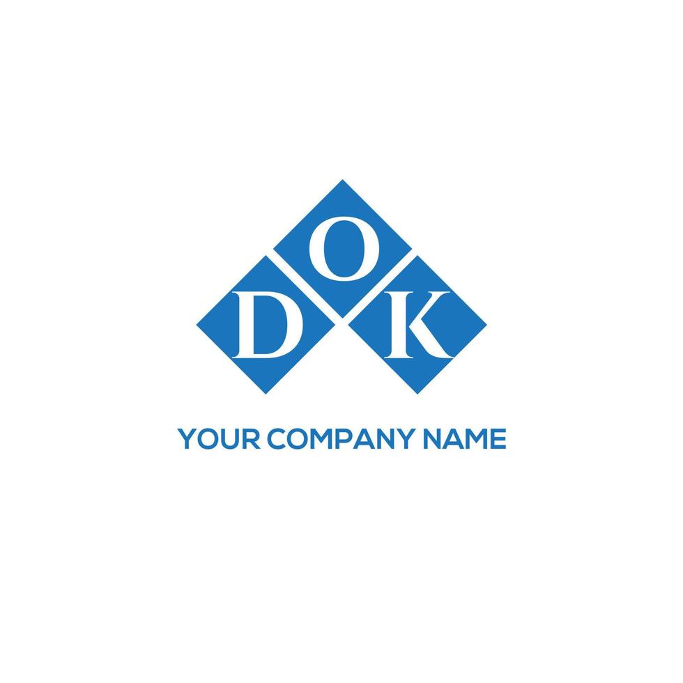 création de logo de lettre dok sur fond blanc. concept de logo de lettre initiales créatives dok. conception de lettre dok. vecteur