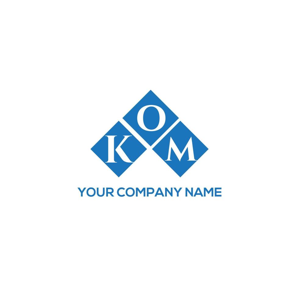 création de logo de lettre kom sur fond blanc. concept de logo de lettre initiales créatives kom. conception de lettre kom. vecteur