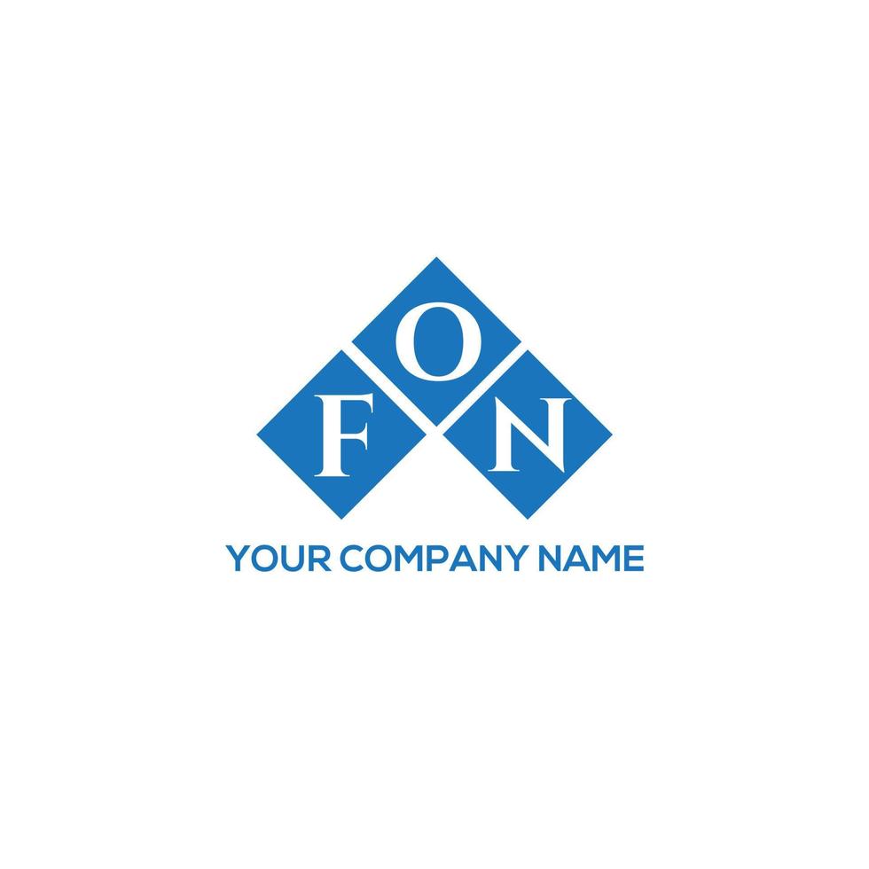 création de logo de lettre fon sur fond blanc. concept de logo de lettre initiales créatives fon. conception de lettre fon. vecteur