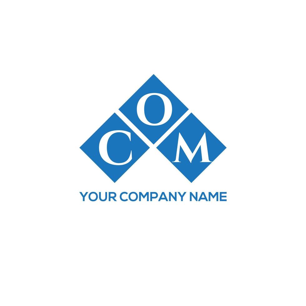 création de logo de lettre com sur fond blanc. com concept de logo de lettre initiales créatives. conception de lettre com. vecteur