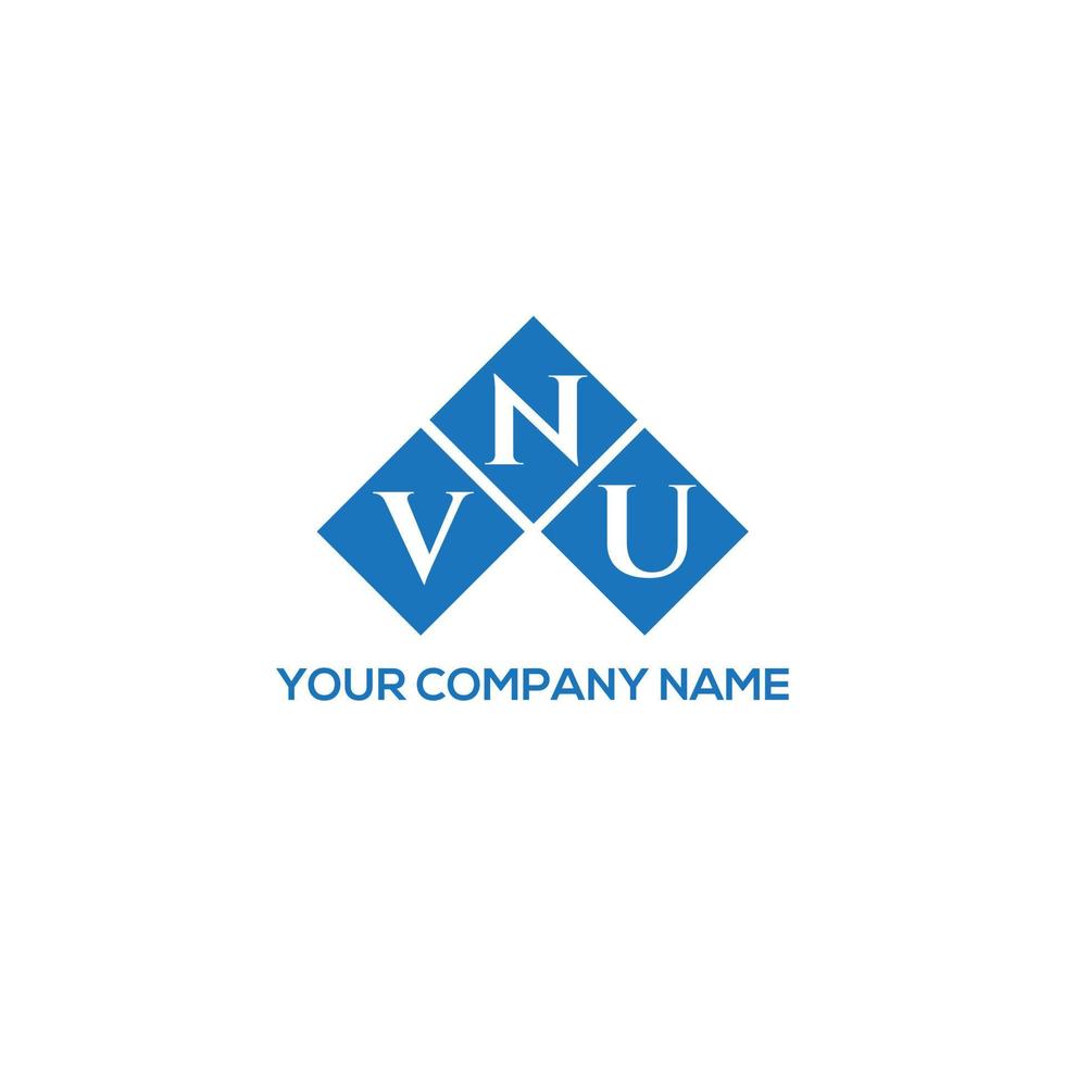 création de logo de lettre vnu sur fond blanc. concept de logo de lettre initiales créatives vnu. conception de lettre vnu. vecteur