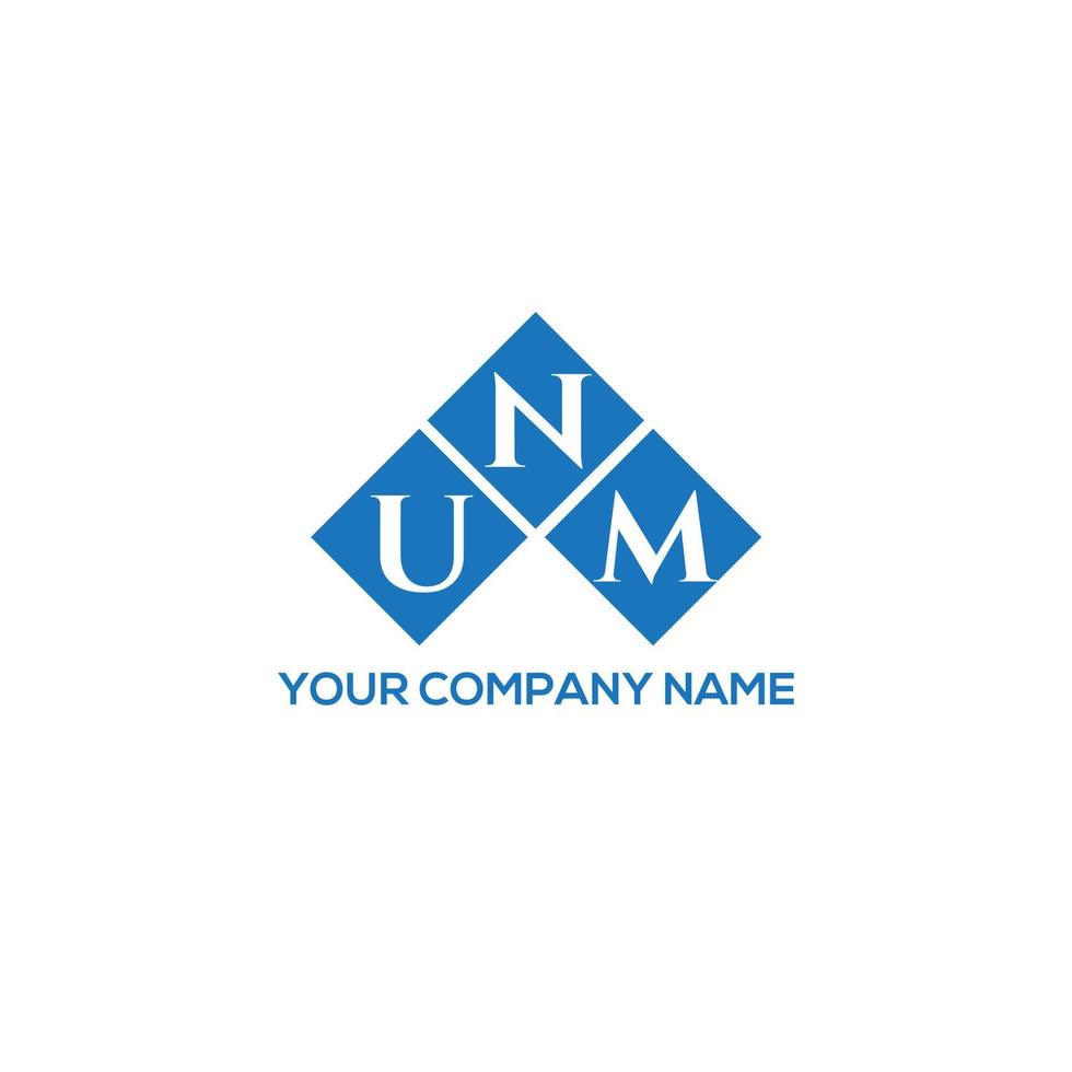 création de logo de lettre unm sur fond blanc. concept de logo de lettre initiales créatives unm. conception de lettre unm. vecteur